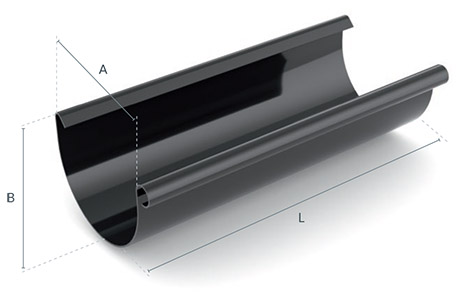 rozměry plastového žlabu