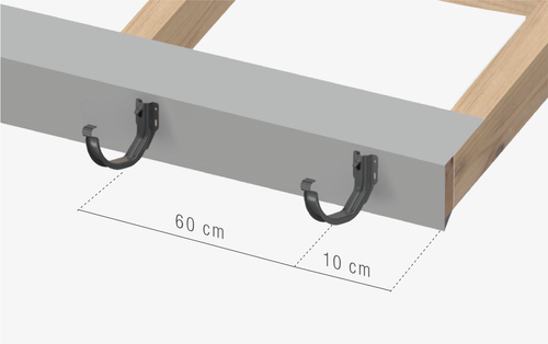 Instalace římsových háků