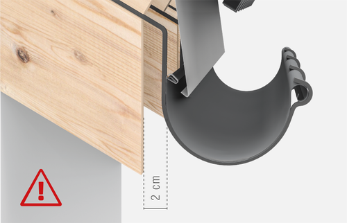 mezera mezi hákem a krokvý