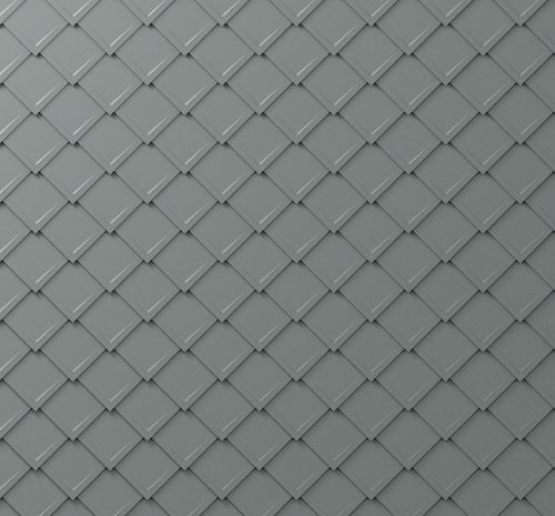 Plantilla engatillada PREFA 29x29, acabado stucco, gris claro P10 / paquete 10 m2