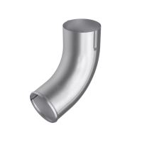 BRYZA Codo de descarga de bajante galvanizado Ø 90 mm, Galvanizado natural