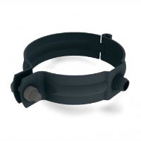 PREFA abrazadera de bajante de aluminio Ø 80 mm, Antracita P10 RAL 7016