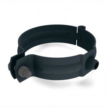 PREFA abrazadera de bajante de aluminio Ø 80 mm, Antracita P10 RAL 7016