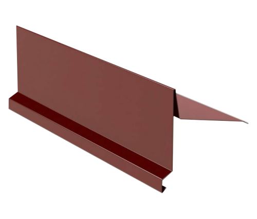 Listón de protección para techo inclinado RŠ 333, Acero galvanizado pintado, Rojo acero RAL 3009