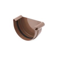 BRYZA Tapón de canalón DERECHO de PVC Ø 150 mm, Marrón RAL 8017