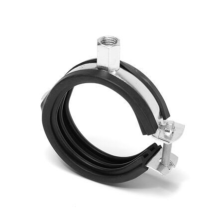Abrazadera de un tornillo M8/M10, 40-46 5/4" con inserto de goma / paquete 1 ud