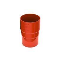 BRYZA Conector de bajante de plástico Ø 90 mm, Rojo teja RAL 8004