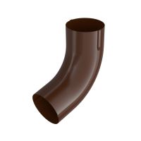BRYZA Codo de bajante 72° galvanizado Ø 90 mm, Marrón RAL 8017