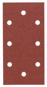 BOSCH Papel de lija 93x185mm, G120, 8 orificios, velcro B&D (10 uds) 2609256A90