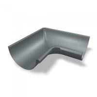 PREFA ángulo interior de canalón 90° de aluminio Ø 125 mm, Gris claro P10 RAL 7005