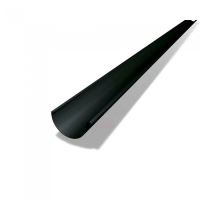 Canalón PREFA, canalón de aluminio Ø 100 mm, longitud 3M, Negro P10 RAL 9005