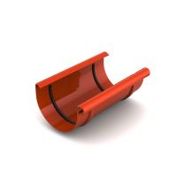 BRYZA Conector de canalón de plástico Ø 125 mm, Rojo ladrillo RAL 8004
