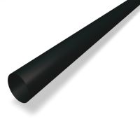 PREFA Bajante de aluminio Ø 80 mm, longitud 3M, Negro P10 RAL 9005