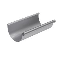 BRYZA Canalón, canalón galvanizado Ø 150 mm, longitud 3M, Galvanizado natural