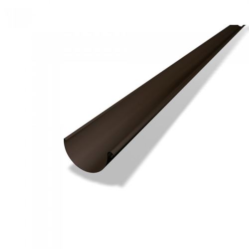 Canalón PREFA, canalón de aluminio Ø 150 mm, longitud 3M, Avellana P10 RAL 8019