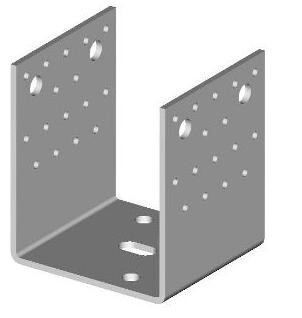Elemento de anclaje con orificios 12-62/140x120 ZB / paquete de 1 pieza