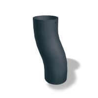 PREFA codo de zócalo de aluminio Ø 100 mm, Antracita P10 RAL 7016