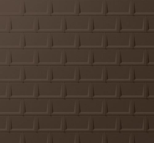 Panel de techo PREFA r.16, 700 x 420 mm stucco, Marrón militar - khaki P10 / paquete 8,24 m2