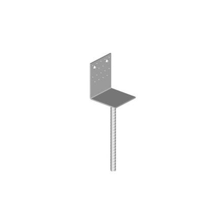 Zapata de anclaje para hormigón 14-03/120x120 zinc blanco / paquete 1 ud