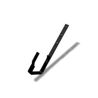 Gancho de canalón de aluminio PREFA cuadrado recto, ancho 120 mm, Negro P10 RAL 9005