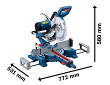 Bosch Sierra ingletadora y de corte GCM 254 D 0601B53000