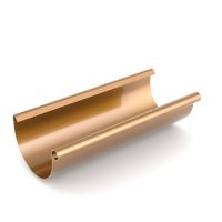 BRYZA Canalón, canalón de PVC Ø 125 mm, longitud 3M, Cobre RAL propio
