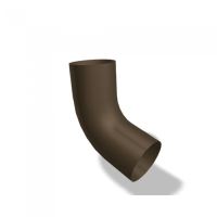 Codo 72° de aluminio PREFA Ø 80 mm, Avellana P10 RAL 8019
