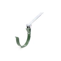 BRYZA Gancho de canalón metálico con bisagra Ø 75 mm, Verde RAL 6020