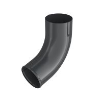 BRYZA Codo de salida de bajante galvanizado Ø 90 mm, Antracita RAL 7021