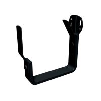 Gancho de canalón de aluminio PREFA de cornisa/frontal, ancho 120 mm, Negro P10 RAL 9005
