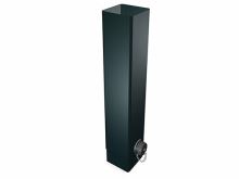 PREFA recolector cuadrado de agua 100 x 100 mm con rosca, Gris claro P10 RAL 7005