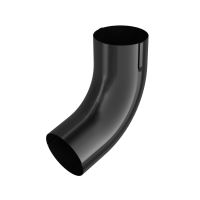 BRYZA Codo de bajante 72° galvanizado Ø 90 mm, Negro RAL 9005