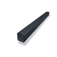 Bajada cuadrada de aluminio PREFA 80 x 80 mm, longitud 1,5M, Antracita P10 RAL 7016