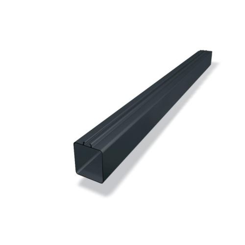 Bajada cuadrada de aluminio PREFA 100 x 100 mm, longitud 1,5M, Antracita P10 RAL 7016
