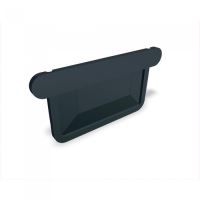 PREFA tapa de canalón rectangular de aluminio, ancho 86 mm, Antracita P10 RAL 7016
