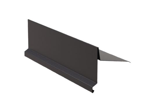 Listón cortavientos para tejado inclinado RŠ 333, Acero galvanizado pintado, Marrón oscuro RAL 8019