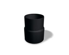 PREFA unión enchufable de aluminio Ø 100 mm, Negro P10 RAL 9005