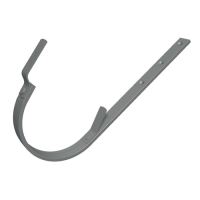 PREFA gancho de canalón de aluminio recto Ø 150 mm, Gris claro P10 RAL 7005