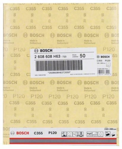 BOSCH Papel de lija C355 230 x 280 mm, P120 2608608H63