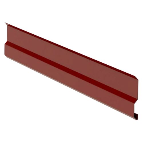 Listón de cobertura RŠ 100, Prefalz liso, Rojo oscuro P.10 RAL 3009