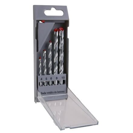 Set de brocas para mampostería, 5uds 4-10mm, PVC / paquete 1 ud