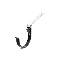 BRYZA Gancho metálico para canalón con articulación Ø 75 mm, Negro RAL 9005