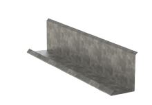 Remate de pared RŠ 200, Galvanizado natural