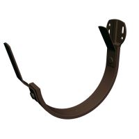 Gancho para canalón de aluminio PREFA para cornisa/frontal Ø 150 mm, Avellana P10 RAL 8019
