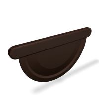 Canalón PREFA de aluminio Ø 125 mm, Nogal P10 RAL 8019