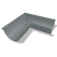 PREFA ángulo exterior de canalón 90° de aluminio Ø 100 mm, Gris claro P10 RAL 7005