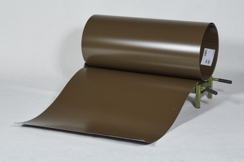 PREFA clr chapa en rollo 0,7 x 1000mm - Marrón militar - caqui/Marrón militar - caqui+folie (RAL7013)