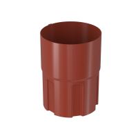 BRYZA Conector de bajante galvanizado Ø 100 mm, Rojo ladrillo RAL 8004
