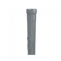PREFA conexión de bajante a alcantarillado Ø 100 mm con orificio de limpieza, longitud 1M, Gris claro P10 RAL 7005