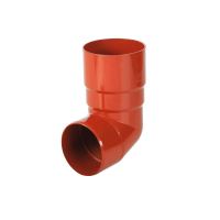 BRYZA Codo de bajante 89° de plástico Ø 90 mm, Rojo teja RAL 8004
